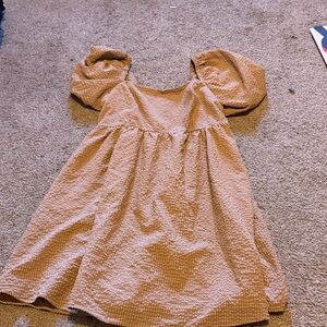Charming Tan Kids Dress